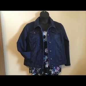 Christopher & Banks navy denim jacket Xl Petite